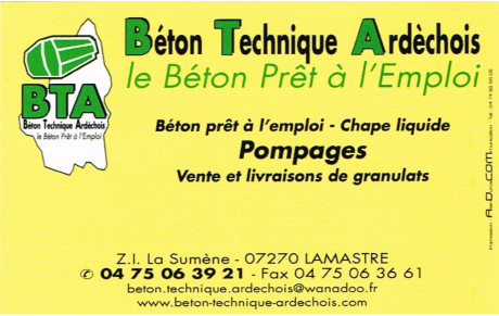 Béton Technique Ardèchois